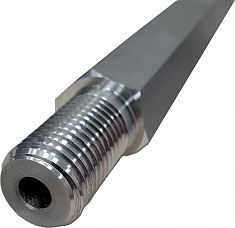 Наружная резьба алюминиевого удлинителя для алмазных коронок Rotorica Alex300 Наружная резьба алюминиевого удлинителя для алмазных коронок Rotorica Alex300