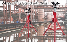 Применение V-образной двухроликовой складной регулируемой опоры для труб Remmers Atlant 1/8-12